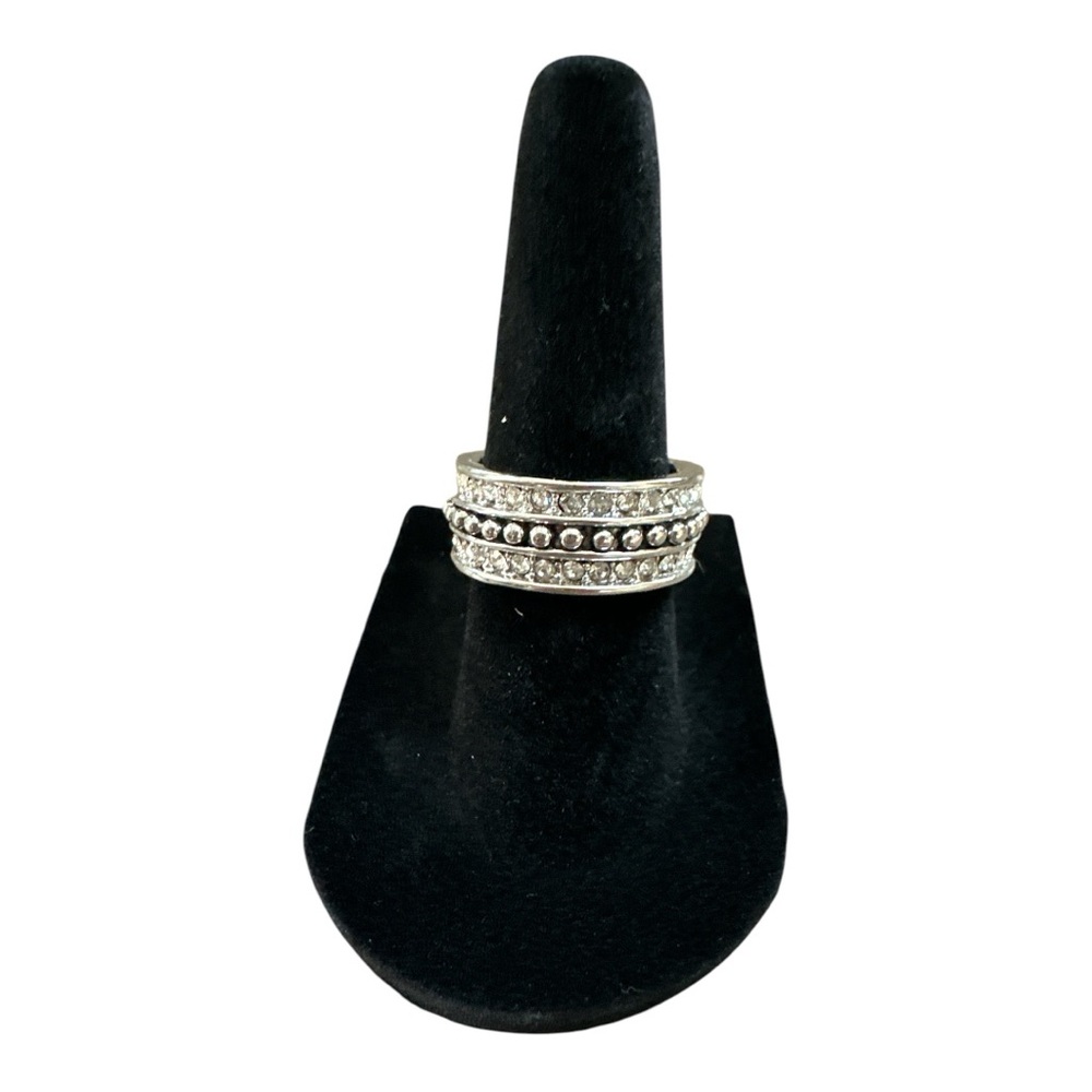 Sparkling Silver & CZ Ring, Size 6 NEW